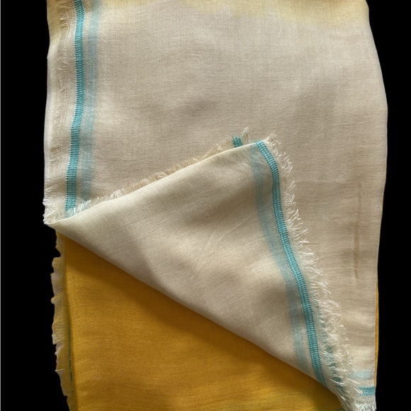 Cream & Yellow Ombré - Linen-Cotton - 70*200 - Picture 4 of 6